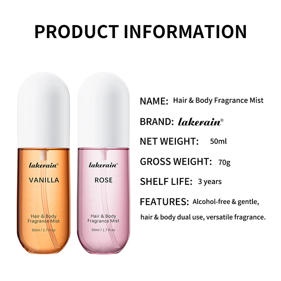 Vanilla & Rose Hair and Body Mist