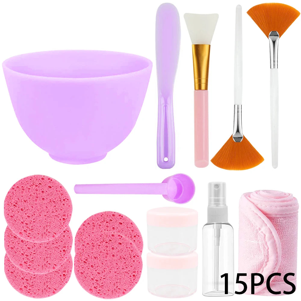 15-teiliges Set für Gesichtsmasken und Hautpflege-Tools