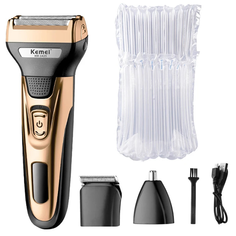 Wiederaufladbares 3-in-1-Pflegeset für Herren