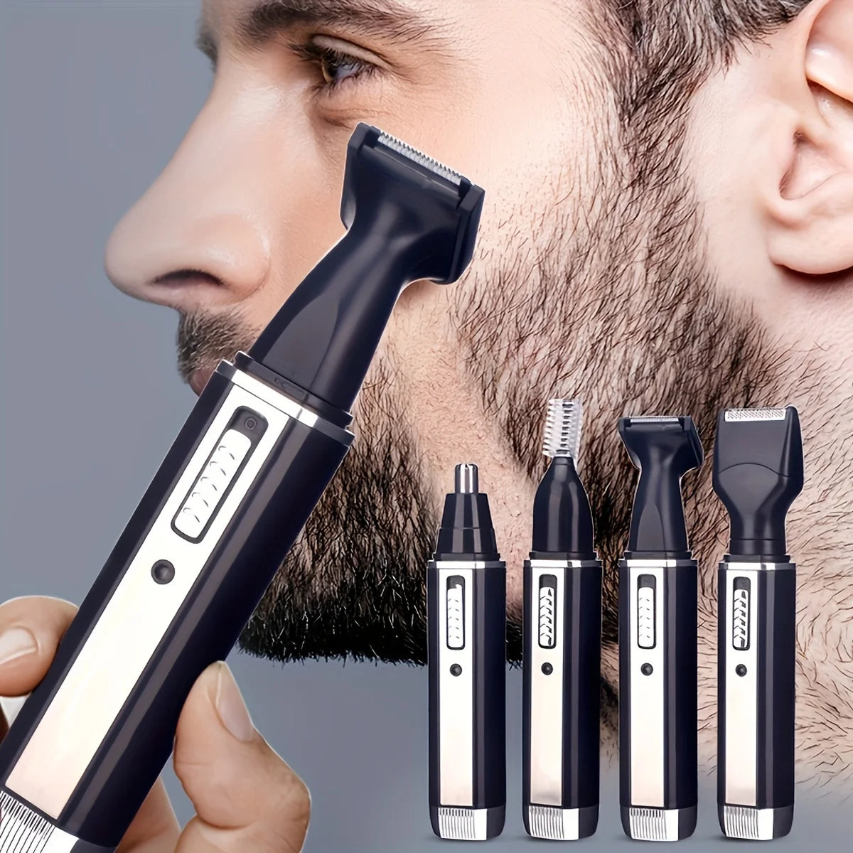 4-in-1 wiederaufladbares Herren-Pflegeset