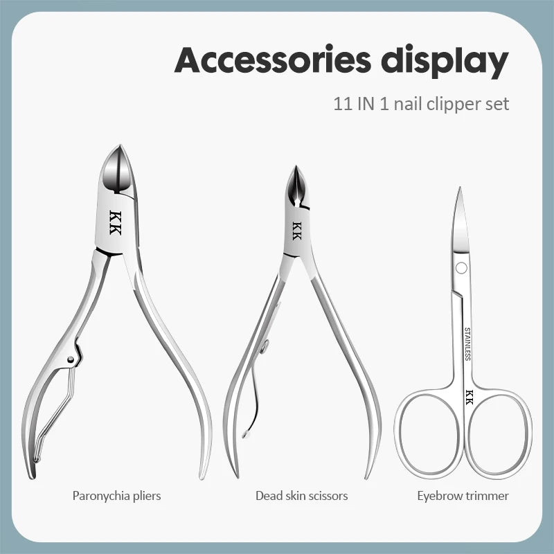 11-in-1 Stainless Steel Manicure Set