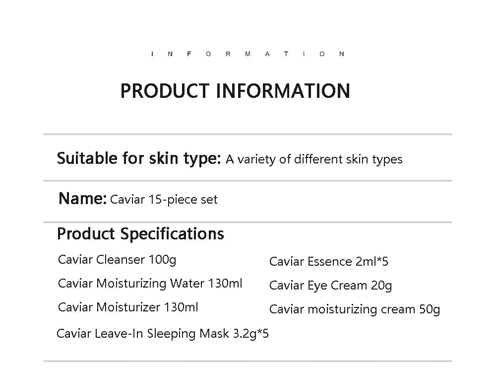 15-Piece Caviar Skincare Set