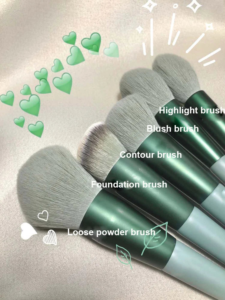13-Piece Makeup Brush Set with Bag
