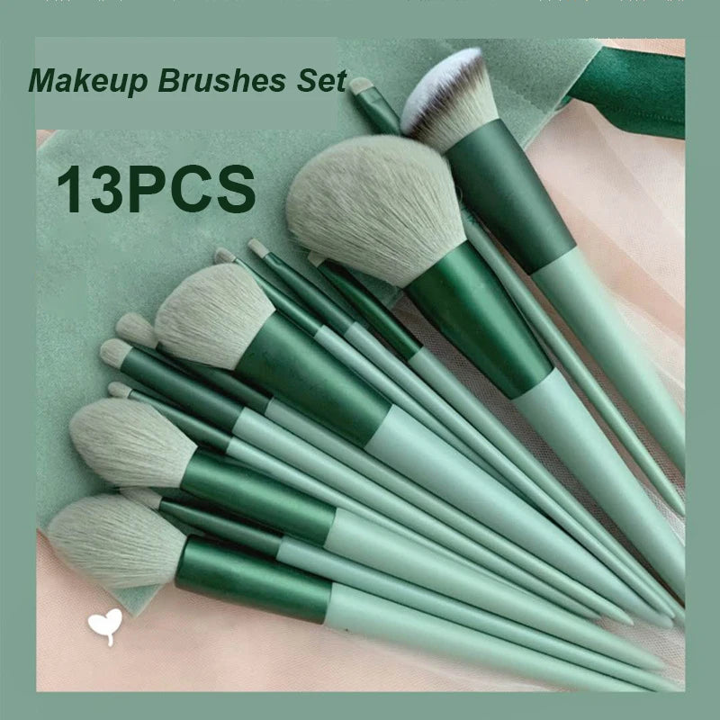 13-Piece Makeup Brush Set with Bag