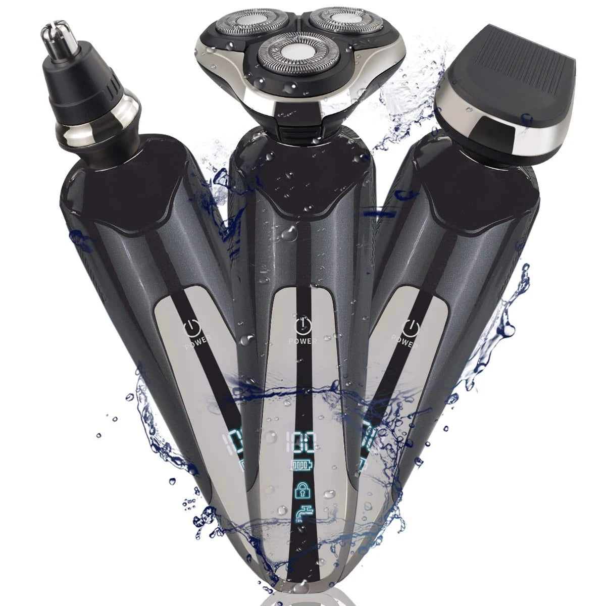 Elektrischer 3-in-1-Herrenrasierer, wasserdicht