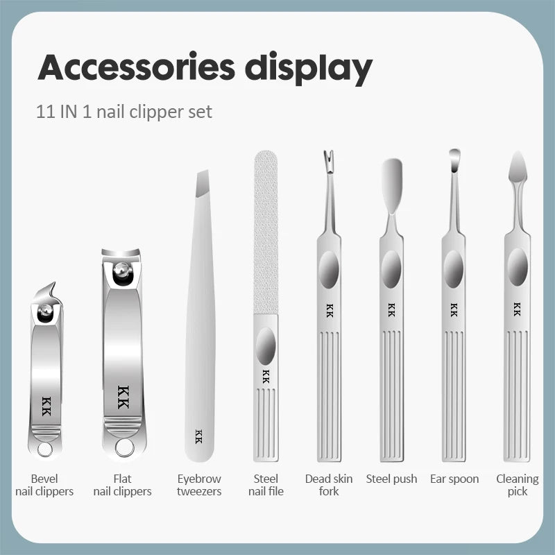 11-in-1 Stainless Steel Manicure Set