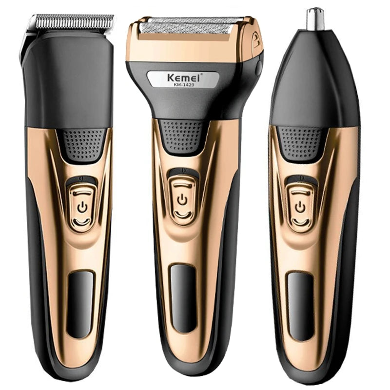 Wiederaufladbares 3-in-1-Pflegeset für Herren