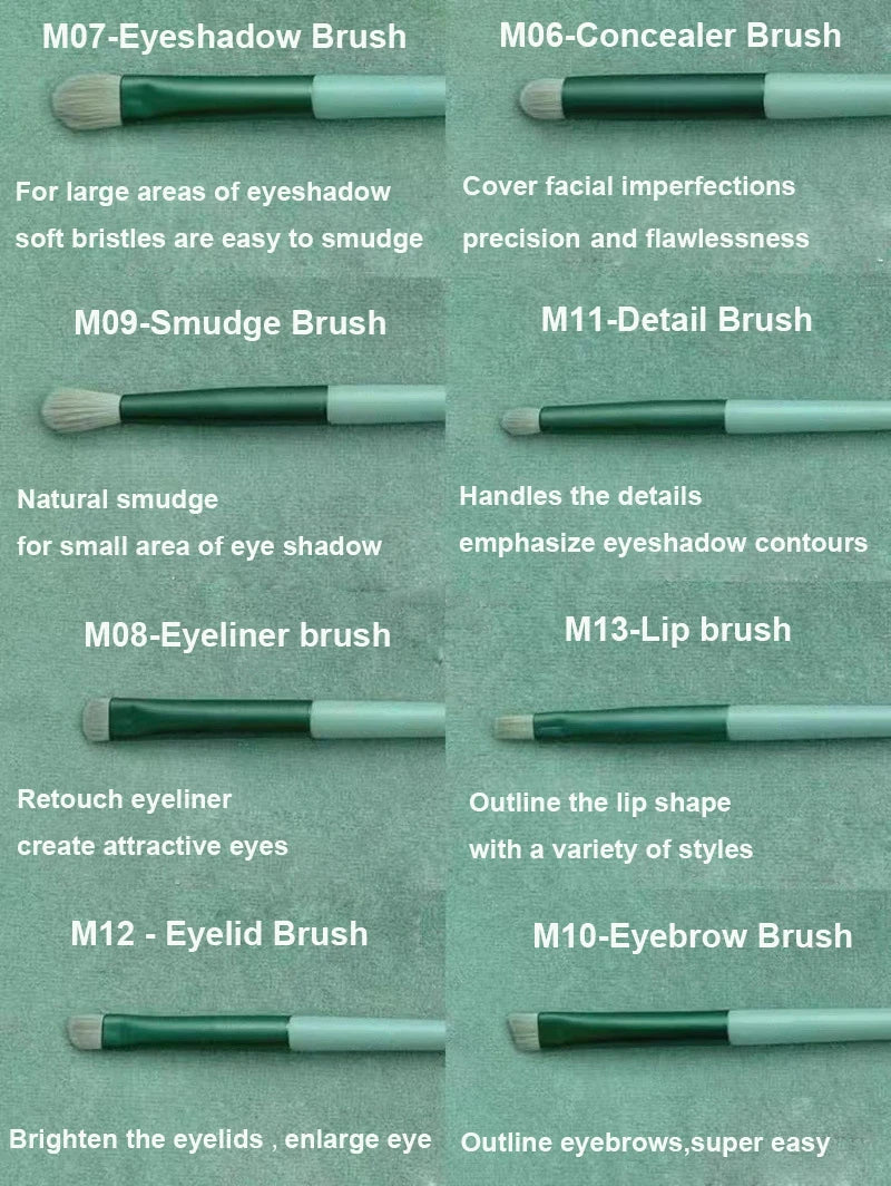 13-Piece Makeup Brush Set with Bag
