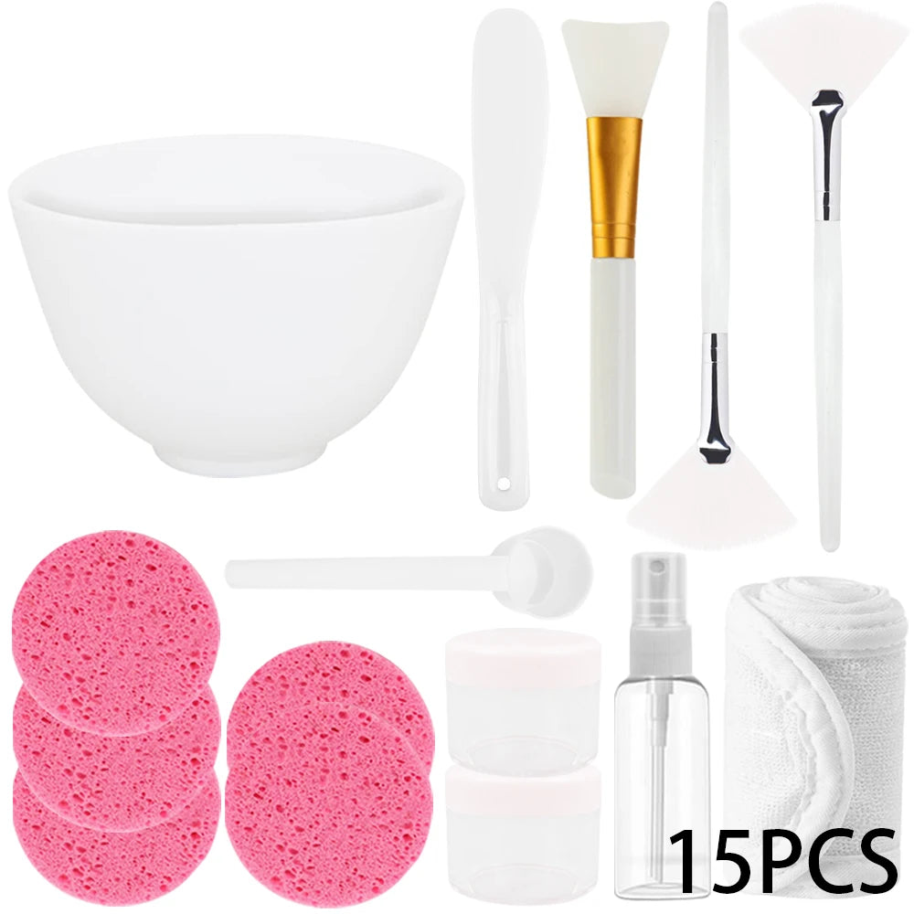 15-teiliges Set für Gesichtsmasken und Hautpflege-Tools